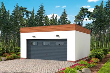  Projekt budynku gospodarczego G309 szkielet drewniany budynek gospodarczy (SLN2500) - projekt budynku parterowego - Zdjęcie 1