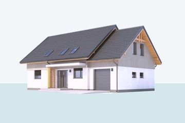  Projekt domu Malia (SLN2502) - projekt domu parterowego z poddaszem - Zdjęcie 3