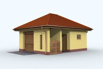  Projekt budynku gospodarczego G102 budynek gospodarczy (SLN1877) - projekt budynku parterowego - Zdjęcie 4