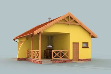  Projekt budynku gospodarczego G264 budynek gospodarczy (SLN2057) - projekt budynku parterowego - Zdjęcie 4