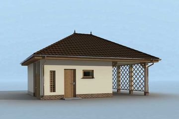  Projekt budynku gospodarczego G177 budynek gospodarczy (SLN1959) - projekt budynku parterowego - Zdjęcie 3