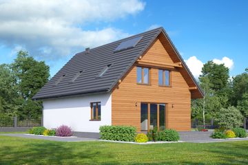  Projekt domu Jabłonowo 1m (KRP2100) - projekt domu parterowego z poddaszem - Zdjęcie 2