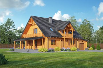  Projekt domu Zawoja duża dw 13 (KRP2101) - projekt domu parterowego z poddaszem - Zdjęcie 1