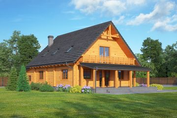  Projekt domu Zawoja duża dw 13 (KRP2101) - projekt domu parterowego z poddaszem - Zdjęcie 2