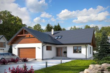  Projekt domu Abra 5 (BSE1119) - projekt domu parterowego z poddaszem - Zdjęcie 1