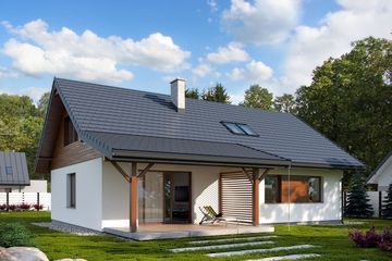 Projekt domu Abra 5 (BSE1119) - projekt domu parterowego z poddaszem - Zdjęcie 2