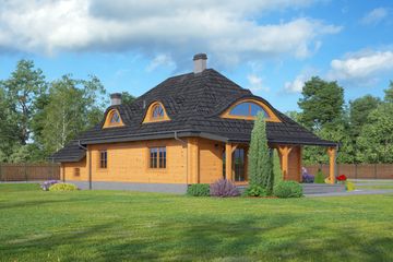  Projekt domu Chmielniki małe dw 65 (KRP2103) - projekt domu parterowego z poddaszem - Zdjęcie 2