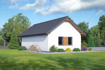  Projekt garażu G2 (17) (KRP2104) - projekt garażu parterowego - Zdjęcie 2