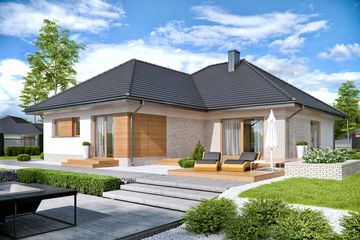  Projekt domu Domena 102 B (WRW1298) - projekt domu parterowego - Zdjęcie 1