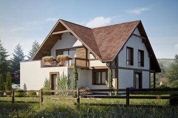  Projekt domu eko Typowy 27 (KKE1028) - projekt domu parterowego z poddaszem - Zdjęcie 3