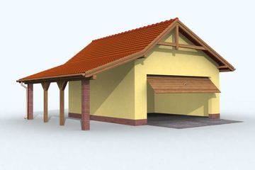  Projekt budynku gospodarczego G66 budynek gospodarczy (SLN1840) - projekt budynku parterowego - Zdjęcie 3