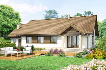  Projekt domu Mokka 7 (WOF1105) - projekt domu parterowego - Zdjęcie 3