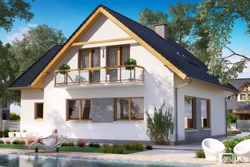  Projekt domu BS-10 wariant z lokalem (JGC1177) - projekt domu parterowego z poddaszem - Zdjęcie 3