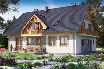 Projekt domu BW-45 wariant, agroturystyczny (JGC1178) - projekt domu parterowego z poddaszem - Zdjęcie 2