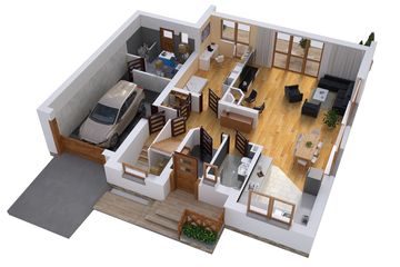  Projekt domu BW-32 (JGC1179) - projekt domu parterowego z poddaszem - Zdjęcie 3