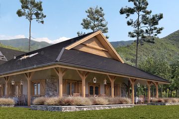  Projekt pensjonatu Świerszcz Pensjonat, Hotel, Dom weselny (BSA2123) - projekt pensjonatu z pełnym piętrem - Zdjęcie 5