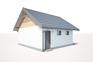  Projekt budynku gospodarczego G330A szkielet drewniany budynek gospodarczy (SLN2505) - projekt budynku parterowego - Zdjęcie 3