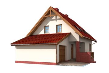  Projekt domu Sevilla szkielet drewniany (SLN2508) - projekt domu parterowego z poddaszem - Zdjęcie 4