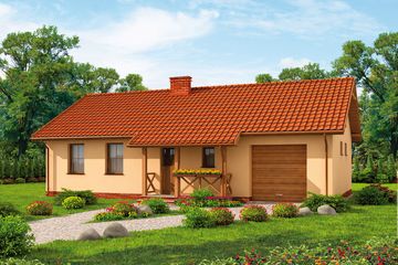  Projekt domu Kampala szkielet drewniany (SLN2509) - projekt domu parterowego - Zdjęcie 1