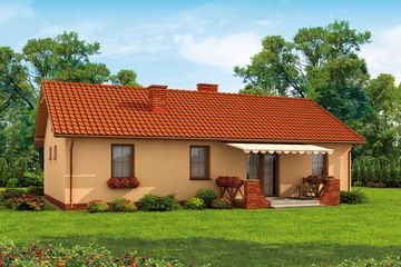  Projekt domu Kampala szkielet drewniany (SLN2509) - projekt domu parterowego - Zdjęcie 3