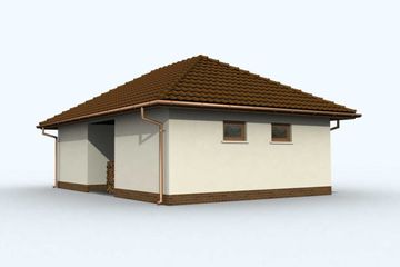  Projekt budynku gospodarczego G77 budynek gospodarczy (SLN1852) - projekt budynku parterowego - Zdjęcie 3