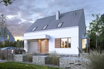  Projekt domu Przytulny 1 (WAW1094) - projekt domu parterowego z poddaszem - Zdjęcie 1