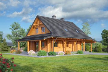 Projekt domu Świdnica dw 46 (KRP2107) - projekt domu parterowego z poddaszem - Zdjęcie 1