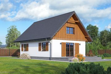  Projekt domu Zawoja mk5 (KRP2108) - projekt domu parterowego z poddaszem - Zdjęcie 2