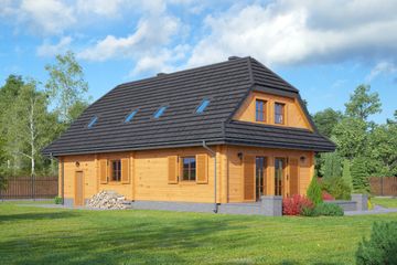  Projekt domu Zawoja g13 dw (KRP2109) - projekt domu parterowego z poddaszem - Zdjęcie 2