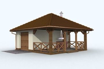  Projekt budynku gospodarczego G81 budynek gospodarczy (SLN1855) - projekt budynku parterowego - Zdjęcie 3