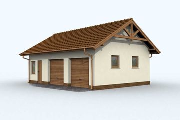  Projekt budynku gospodarczego G84 budynek gospodarczy (SLN1857) - projekt budynku parterowego - Zdjęcie 2