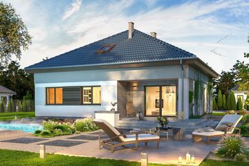  Projekt domu Tryton B (WOE1112) - projekt domu parterowego - Zdjęcie 2