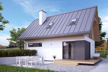  Projekt domu Groszek 2 (BSA2124) - projekt domu parterowego z poddaszem - Zdjęcie 3