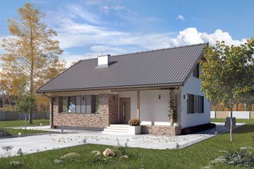  Projekt domu Mak 3 (BSA2125) - projekt domu parterowego z poddaszem - Zdjęcie 1