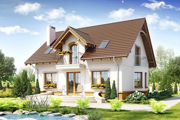  Projekt domu Dla Ciebie 1 bez garażu [B] (WRF1707) - projekt domu parterowego z poddaszem - Zdjęcie 4