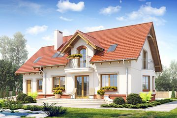  Projekt domu Dla Ciebie 1 w3 z garażem 1-st. [A] (WRF1721) - projekt domu parterowego z poddaszem - Zdjęcie 4