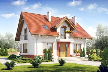  Projekt domu Dla Ciebie 1 w3 bez garażu [B] (WRF1719) - projekt domu parterowego z poddaszem - Zdjęcie 3