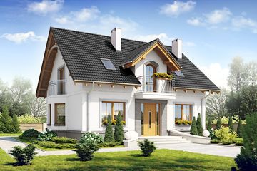  Projekt domu Dla Ciebie 1 w3 bez garażu [B] (WRF1719) - projekt domu parterowego z poddaszem - Zdjęcie 5