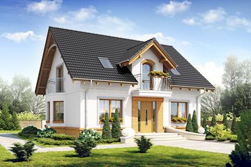  Projekt domu Dla Ciebie 1 w2 bez garażu [B] (WRF1713) - projekt domu parterowego z poddaszem - Zdjęcie 3