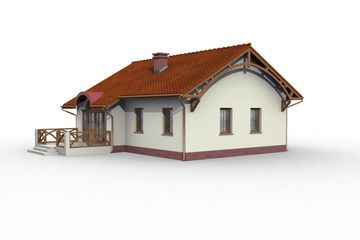  Projekt domu Bilbao szkielet drewniany (SLN2510) - projekt domu parterowego - Zdjęcie 2