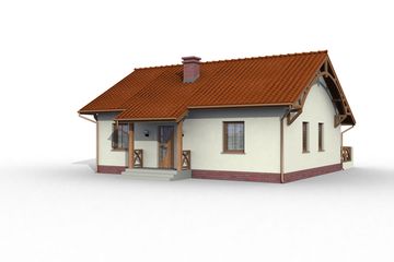  Projekt domu Bilbao szkielet drewniany (SLN2510) - projekt domu parterowego - Zdjęcie 3