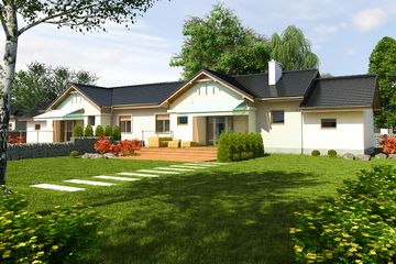  Projekt domu Polluks z garażem 1-st. bliźniak [A-BL2] (WRF1798) - projekt domu parterowego - Zdjęcie 2