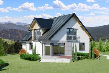  Projekt domu przy Wiosennej 11 (KRK1483) - projekt domu parterowego z poddaszem - Zdjęcie 2