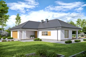  Projekt domu TK177 (WAK1082) - projekt domu parterowego - Zdjęcie 3