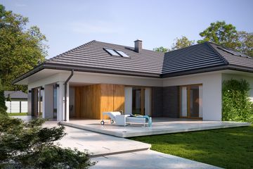  Projekt domu Arteo 4 (BSE1121) - projekt domu parterowego z poddaszem - Zdjęcie 2