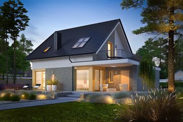  Projekt domu Mini 2 G1 energo (WRC2690) - projekt domu parterowego z poddaszem - Zdjęcie 1