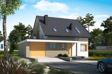  Projekt domu Mini 2 G1 energo (WRC2690) - projekt domu parterowego z poddaszem - Zdjęcie 2