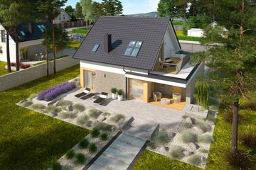  Projekt domu Mini 2 G1 energo (WRC2690) - projekt domu parterowego z poddaszem - Zdjęcie 3