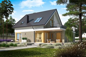  Projekt domu Mini 2 G1 energo (WRC2690) - projekt domu parterowego z poddaszem - Zdjęcie 4