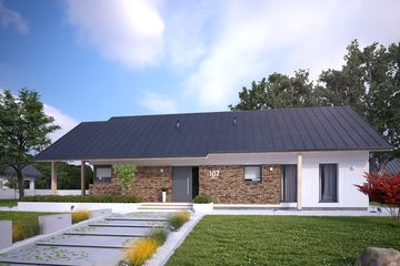  Projekt domu Mahoń 3 (BSA2126) - projekt domu parterowego - Zdjęcie 3